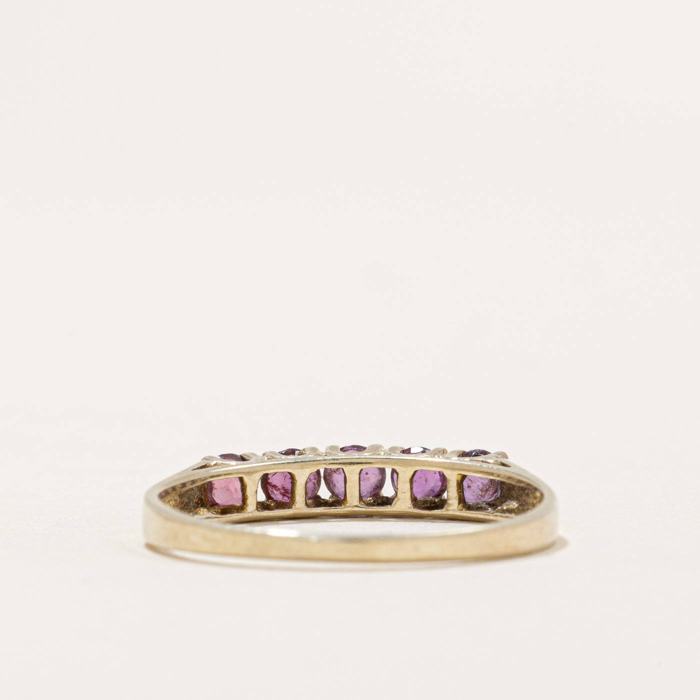 Bague cinq rubis | 0,34 ct | Taille 7,75