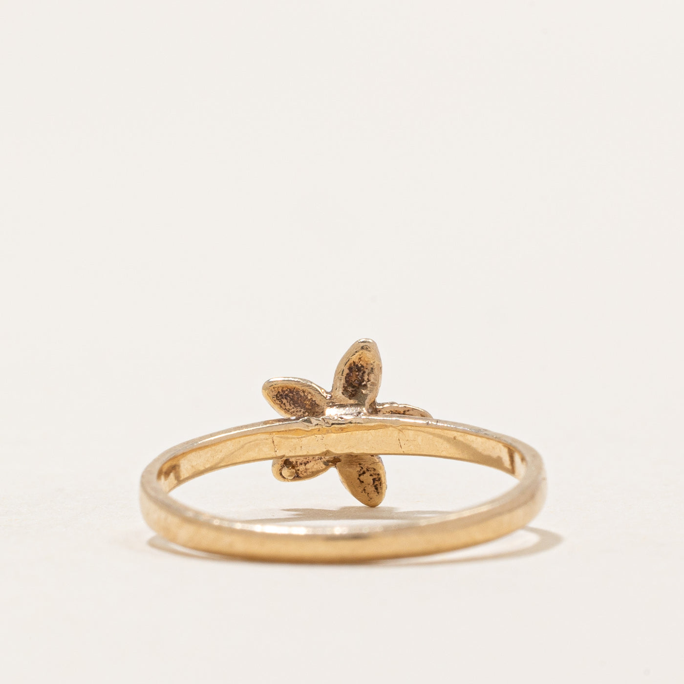 Bague fleur en grenat unique | 0,01 ct | Taille 3,5