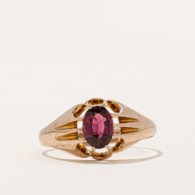 1896 Chester Blecher Set Garnet Ring | 0.95ct | SZ 8.75