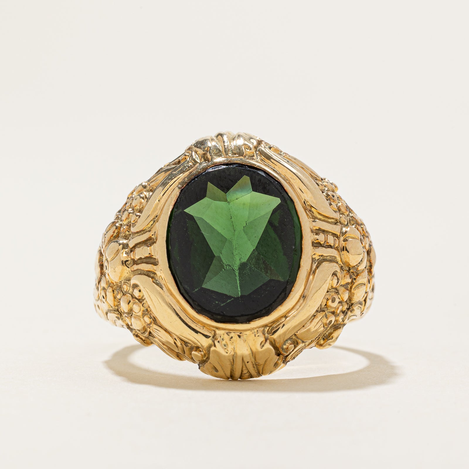 Green Tourmaline Cocktail Ring | 4.75ct | SZ 9.75