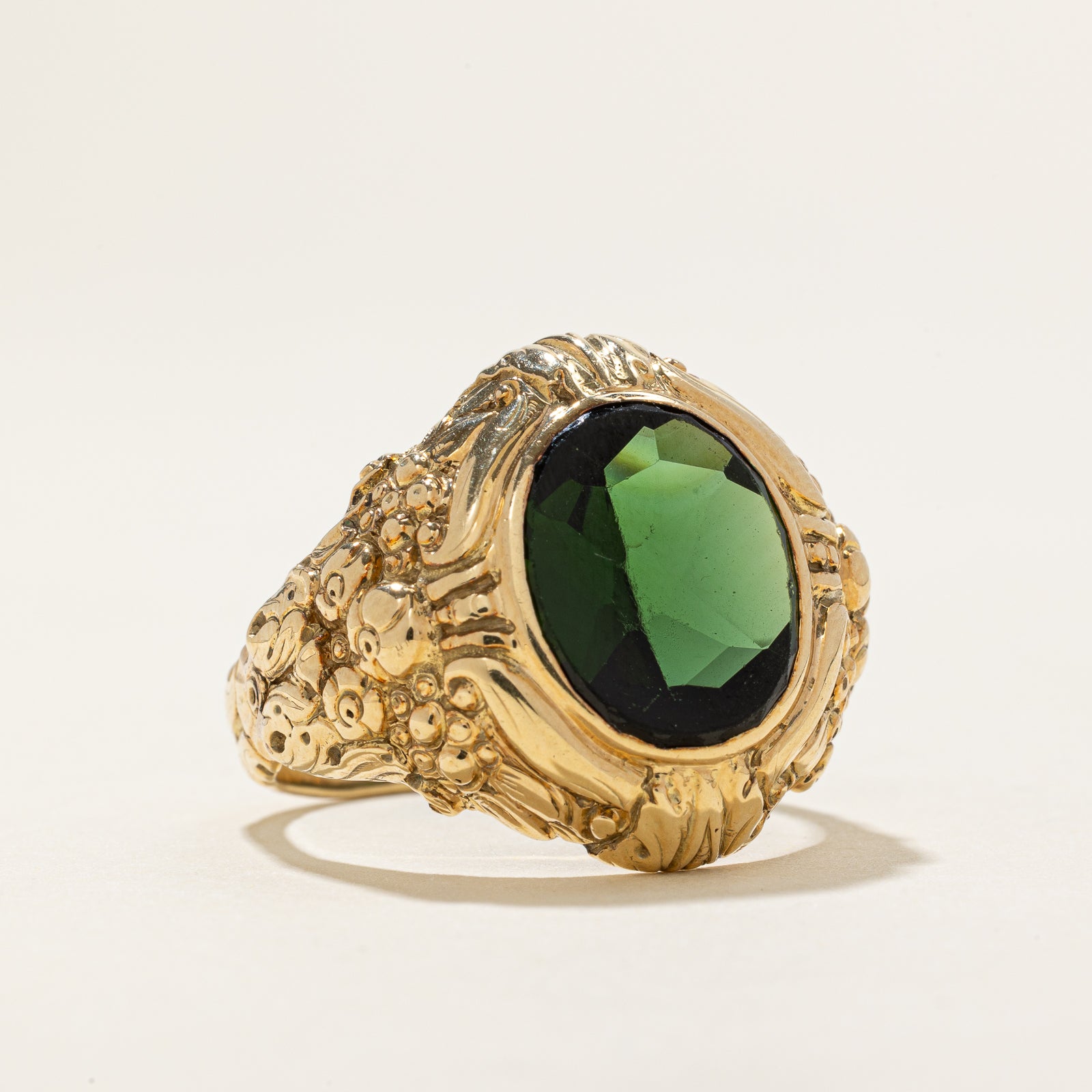 Green Tourmaline Cocktail Ring | 4.75ct | SZ 9.75