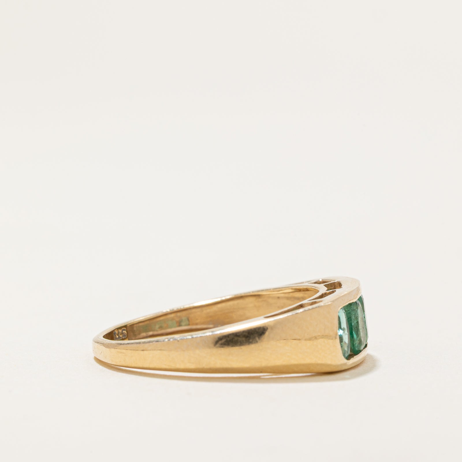 Five Stone Channel Set Emerald Ring | 0.75ctw | SZ 7.25