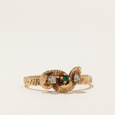 Diamond & Synthetic Spinel Ring | 0.08ctw, 0.04ct | SZ 9