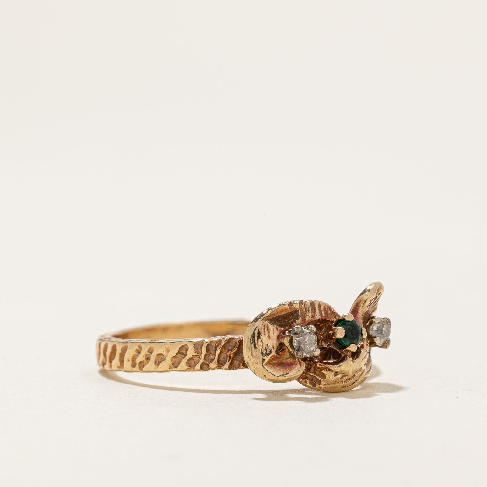 Diamond & Synthetic Spinel Ring | 0.08ctw, 0.04ct | SZ 9
