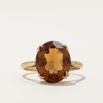 1973 Birmingham Solitaire Pasté Glass Ring | 5.50ct | SZ 5.75