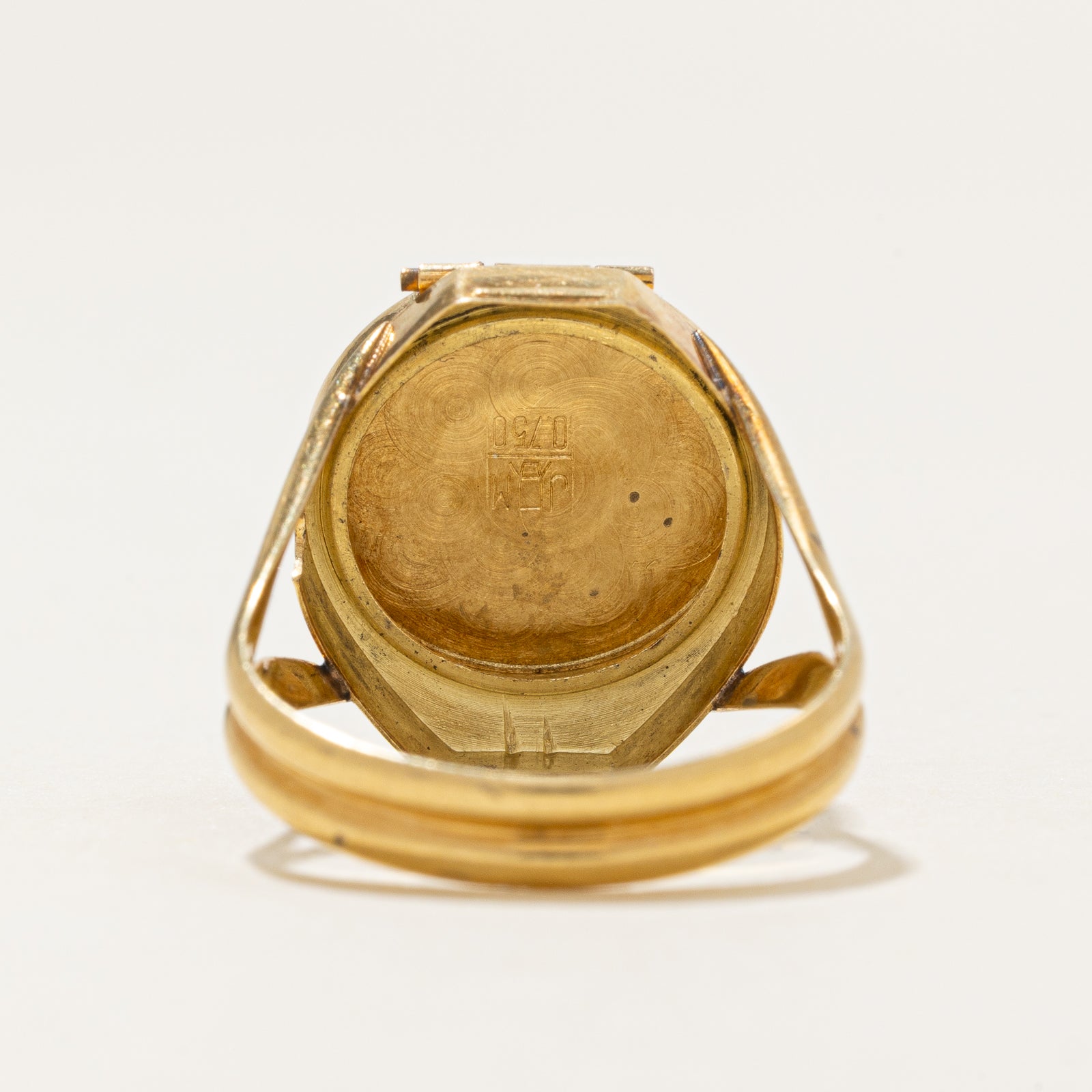 Vintage Watch Case Ruby Ring | 0.06ct | SZ 7