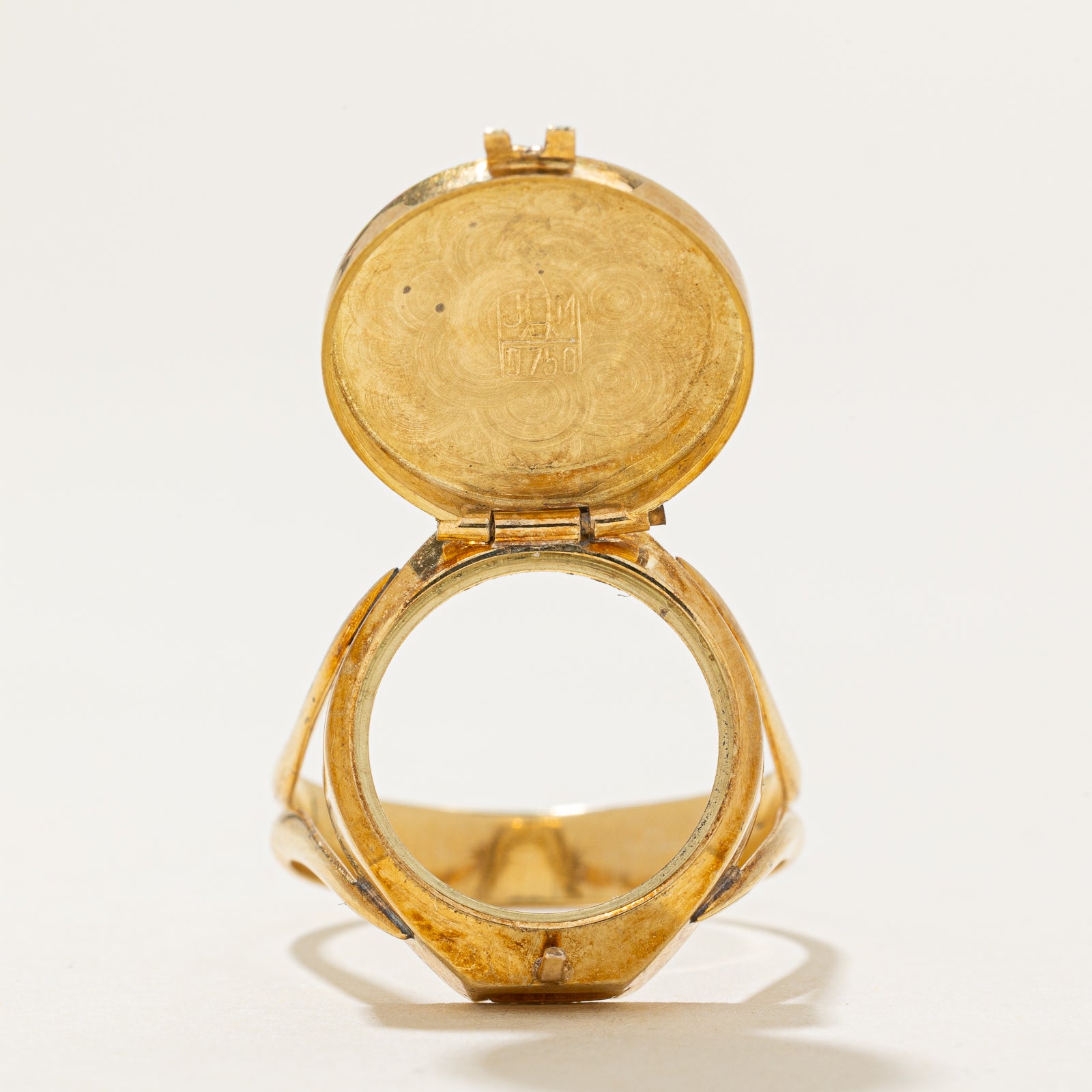 Vintage Watch Case Ruby Ring | 0.06ct | SZ 7