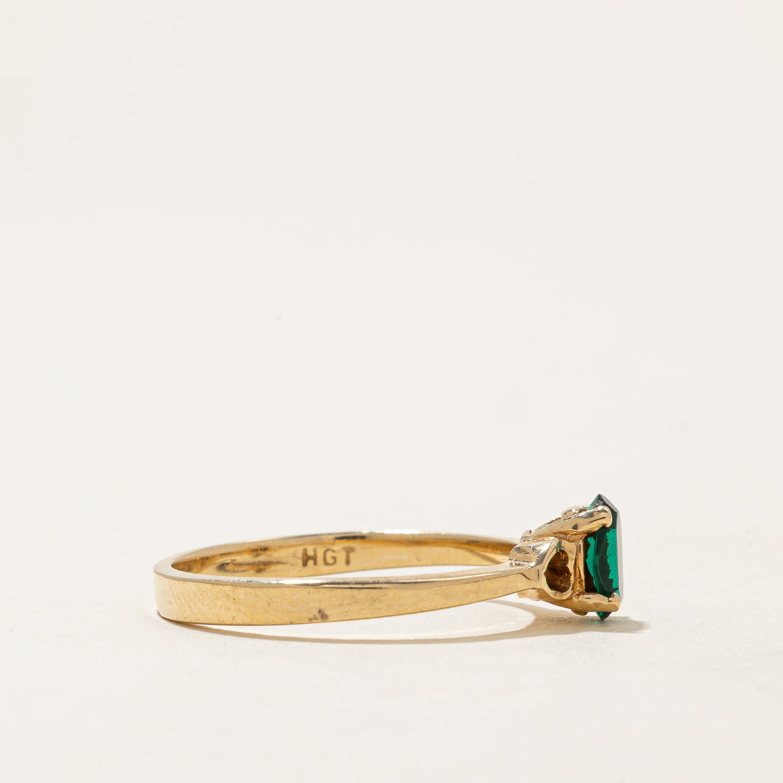 Solitaire Green Paste Ring | 0.44ct | SZ 5.5