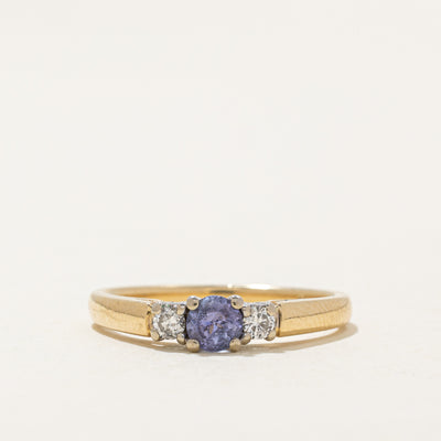 Tanzanite & Diamond Ring |  0.24ct, 0.10ctw | SZ 6.5