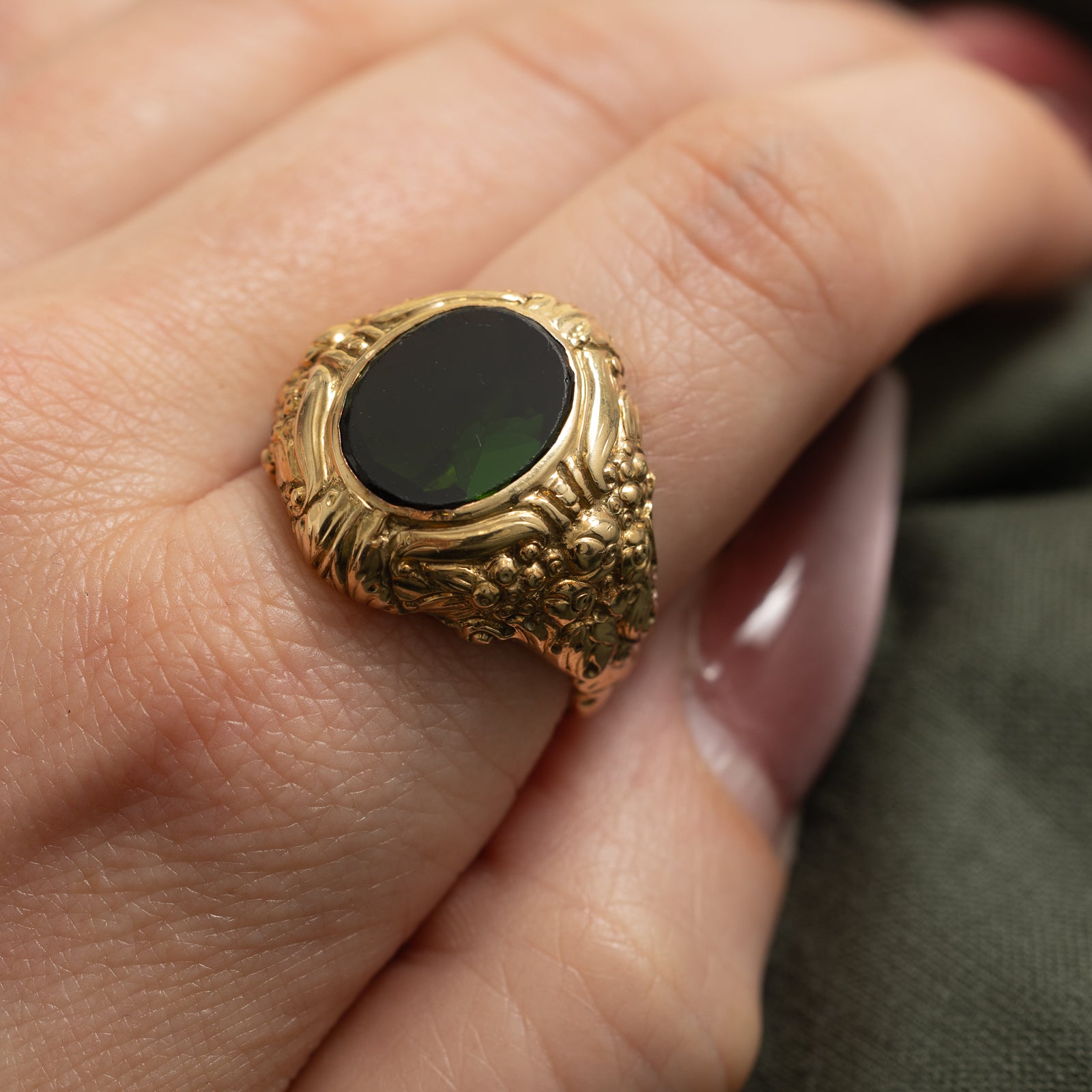Green Tourmaline Cocktail Ring | 4.75ct | SZ 9.75
