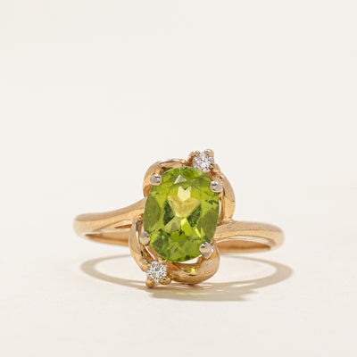 Peridot & Diamond Ring | 1.76ct, 0.06ctw | SZ 7