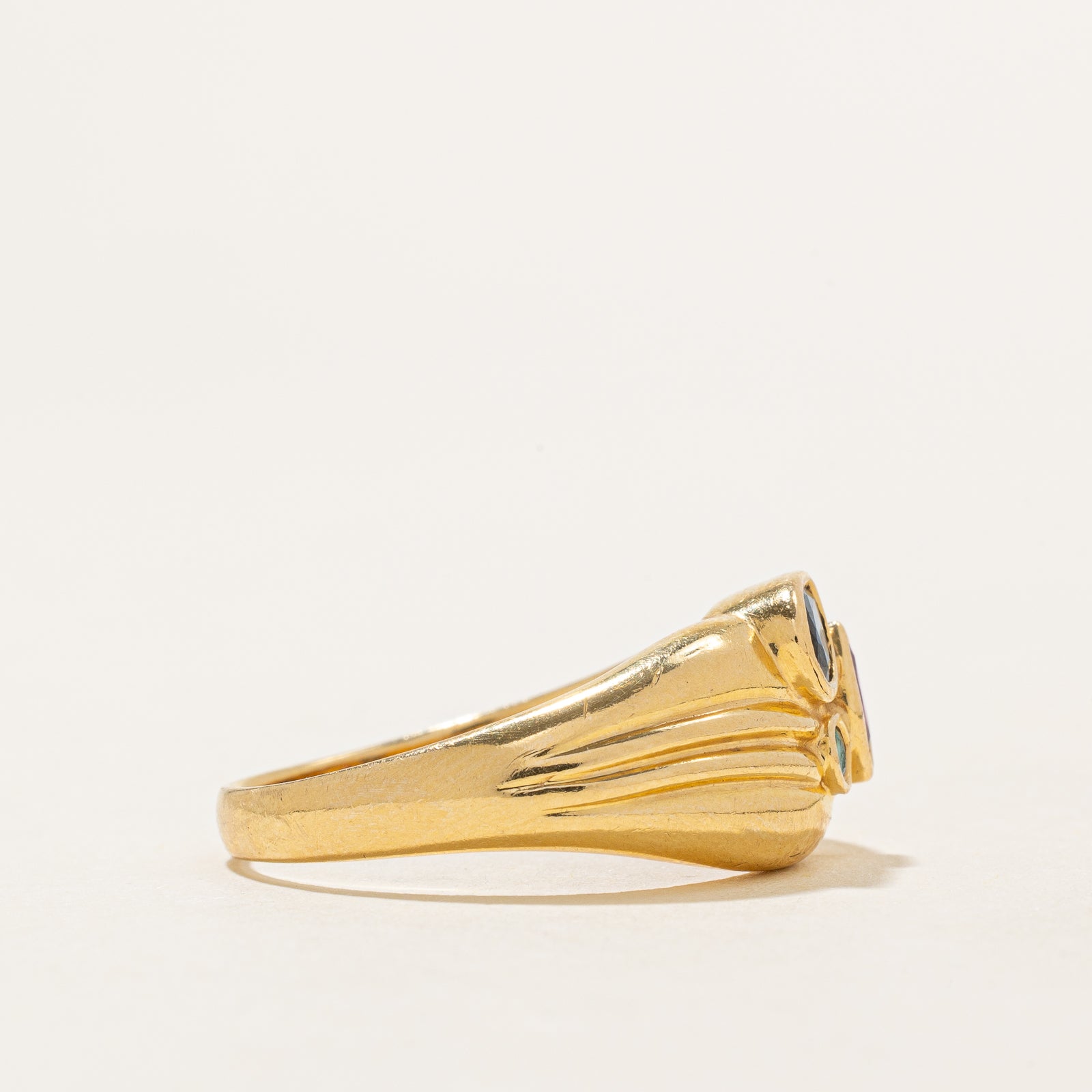 Multi Gemstone & Diamond Abstract Ring | 0.50ctw, 0.06ctw | SZ 10.25