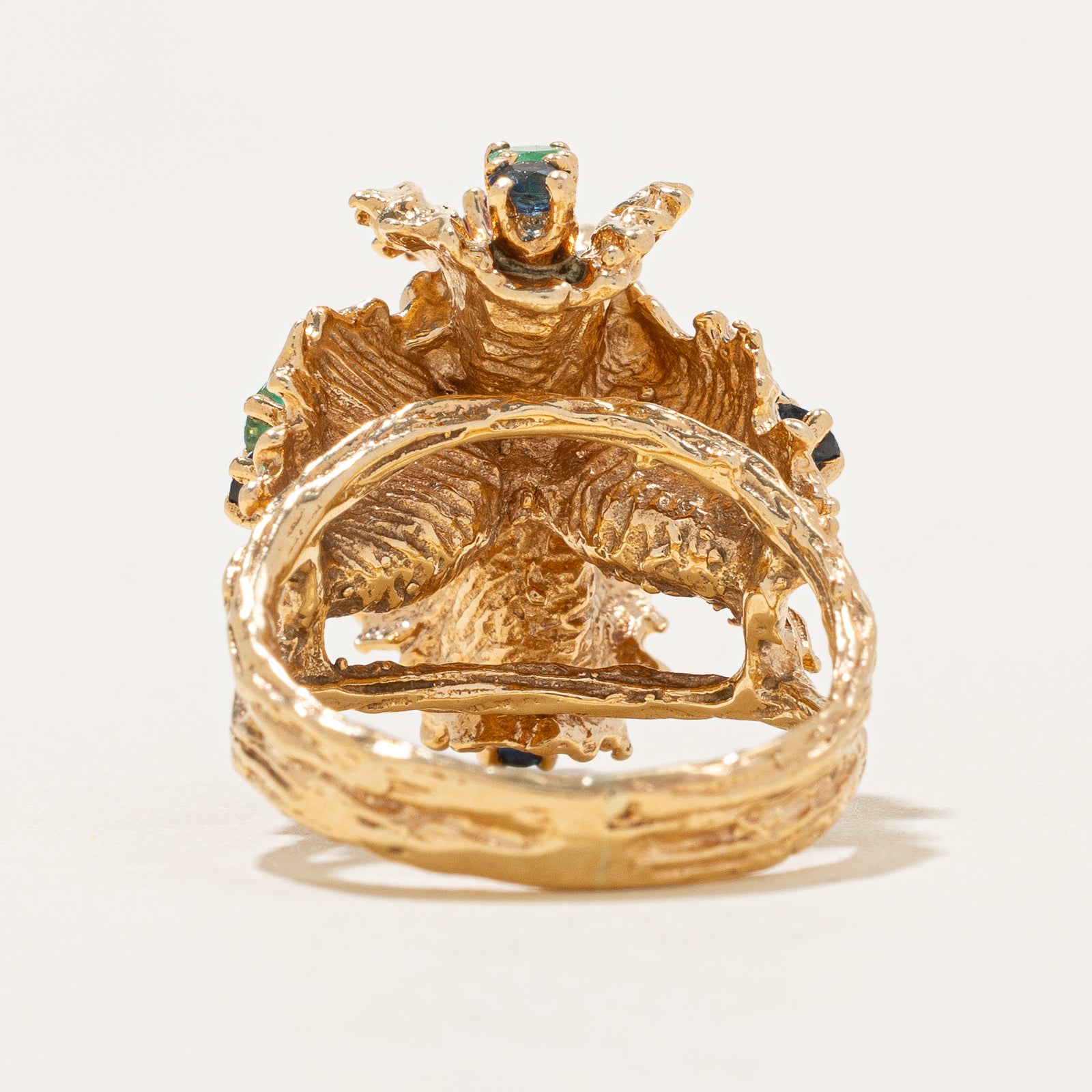 Multi Gemstone & Diamond Abstract Cocktail Ring | 0.80ctw, 0.09ct | SZ 5.25