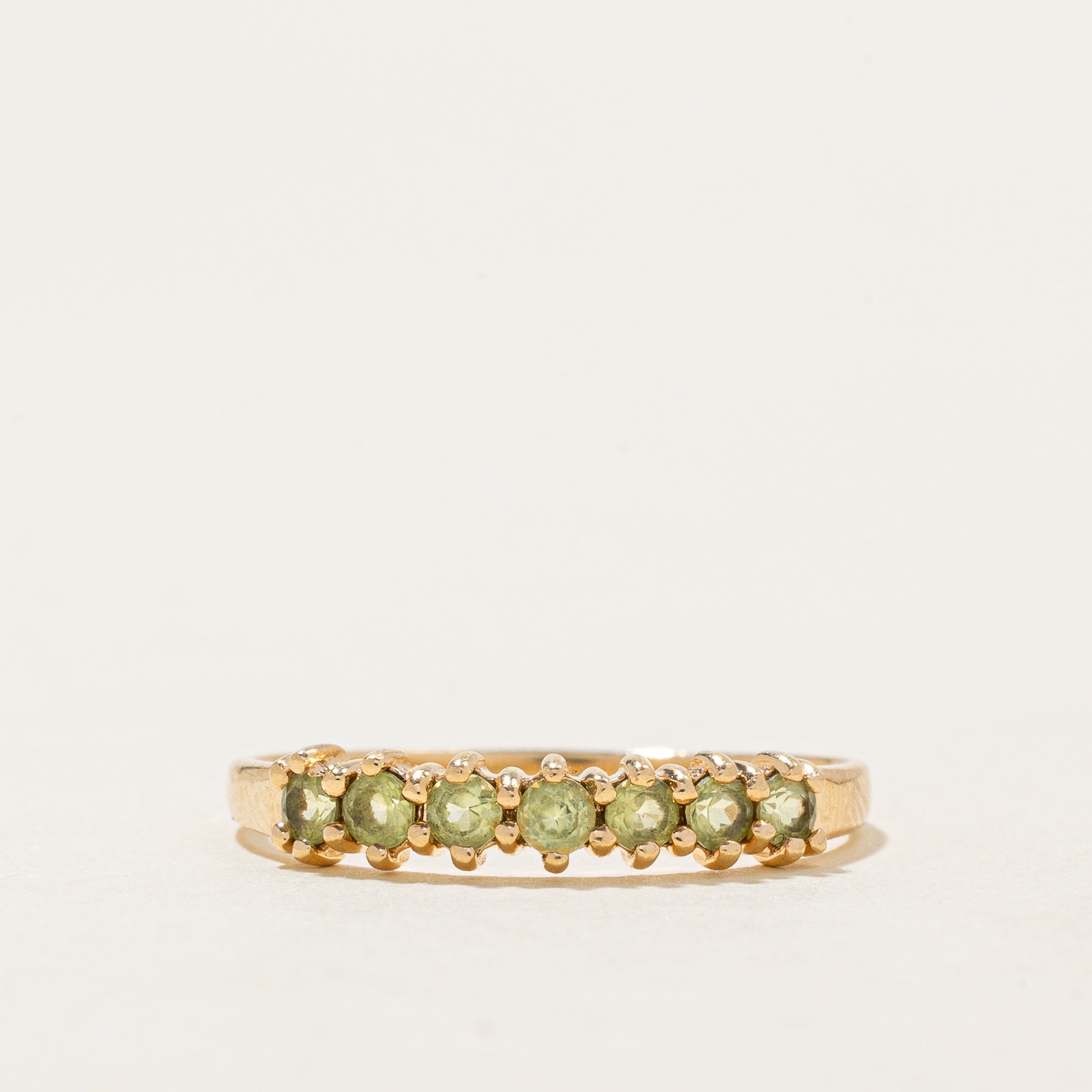 Peridot Semi Eternity Ring | 0.25ctw | SZ 7.25
