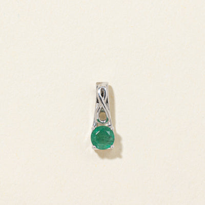 Round Cut Emerald Pendant | 0.27ct