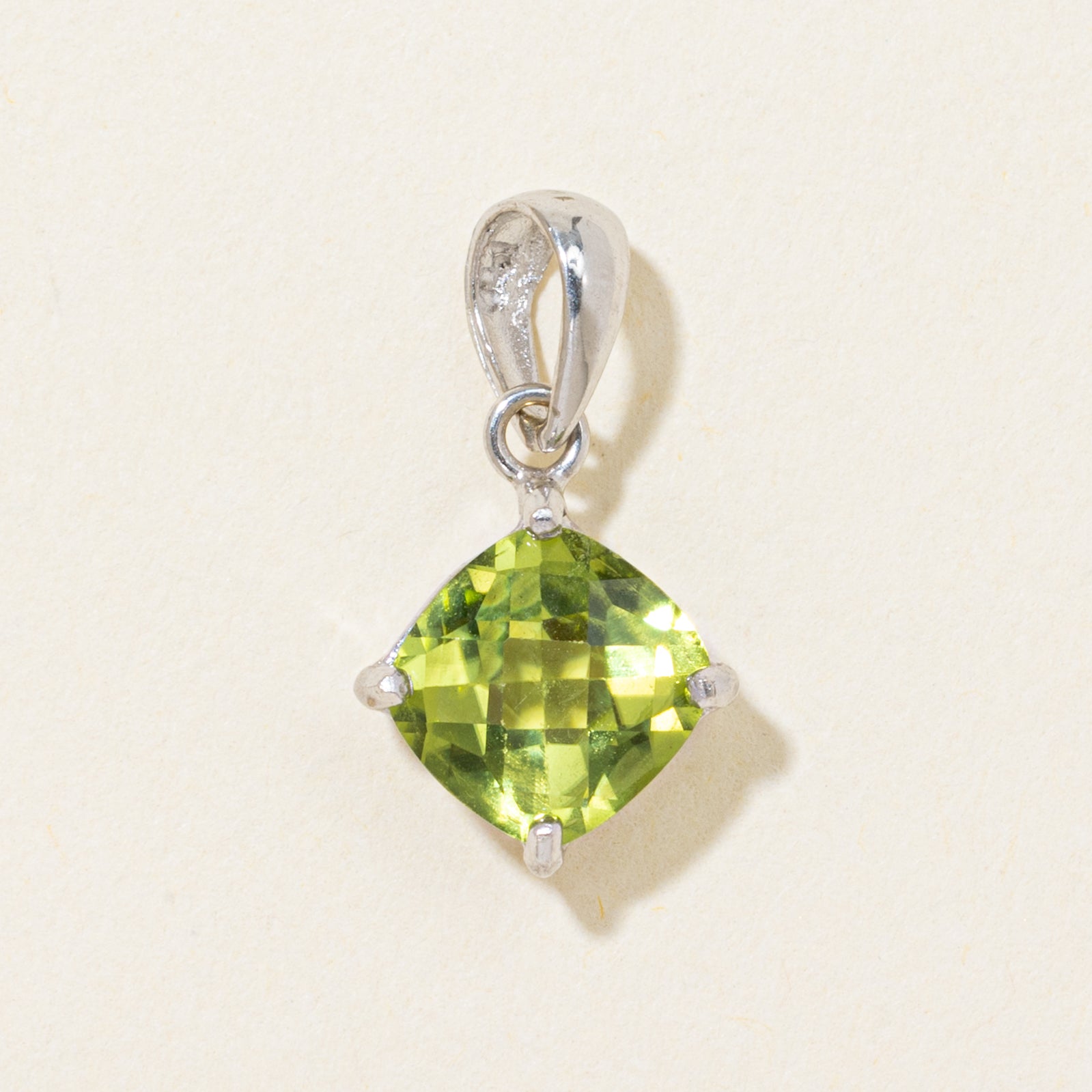 Square Cut Peridot Pendant | 1.70ct