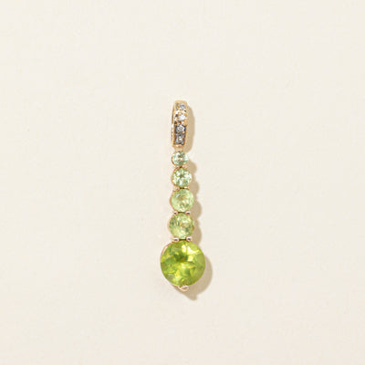 Peridot & Diamond Journey Pendant | 1.60ctw, 0.02ctw