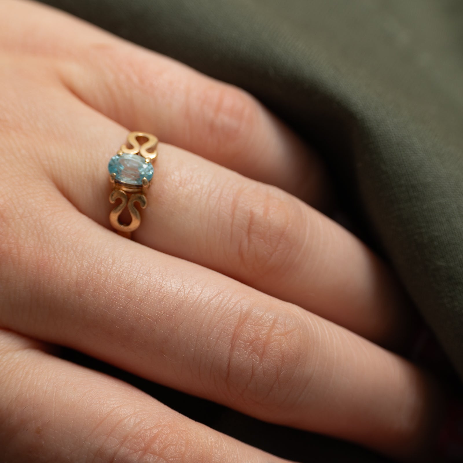 Solitaire Blue Zircon Ring | 1.40ct | SZ 5.5