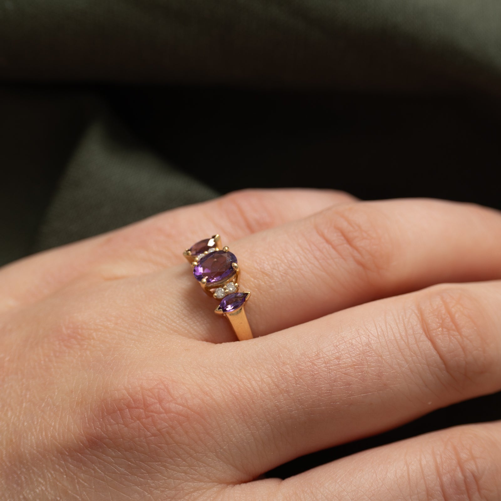 Amethyst & Diamond Ring | 0.74ctw, 0.04ctw | SZ 5.75