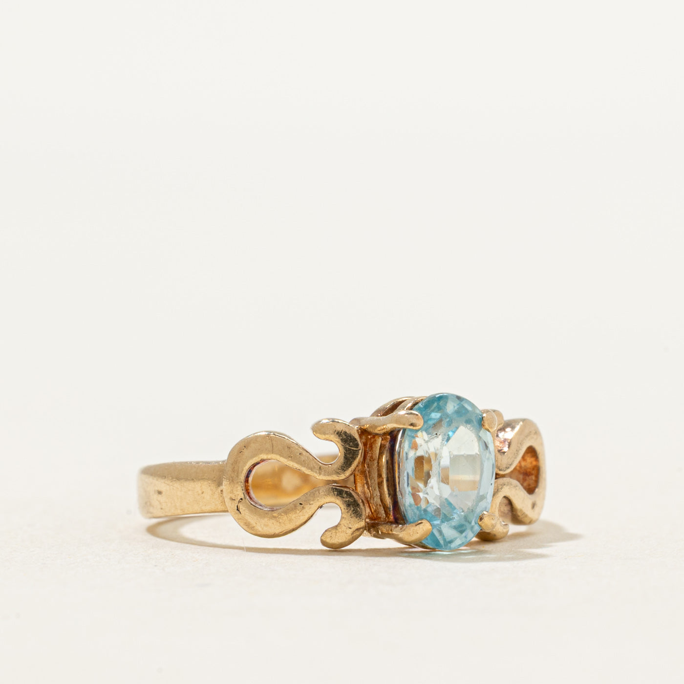 Solitaire Blue Zircon Ring | 1.40ct | SZ 5.5