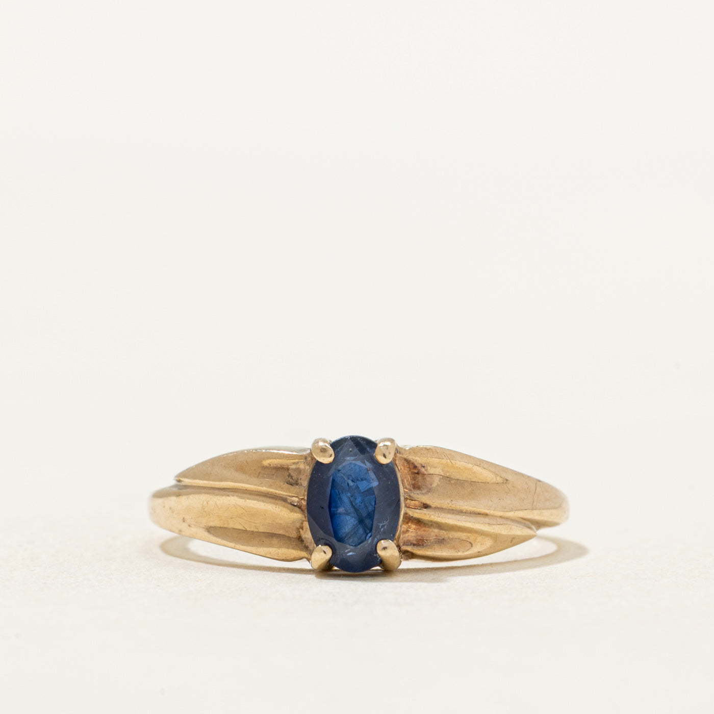 Bague solitaire en saphir rainuré | 0,50 ct | Taille 6,75