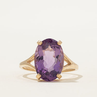 Oval Cut Amethyst Cocktail Ring | 8.20ct | SZ 12.25