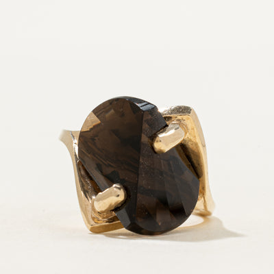 Smoky Quartz Cocktail Ring | 10.00ct | SZ 6.5