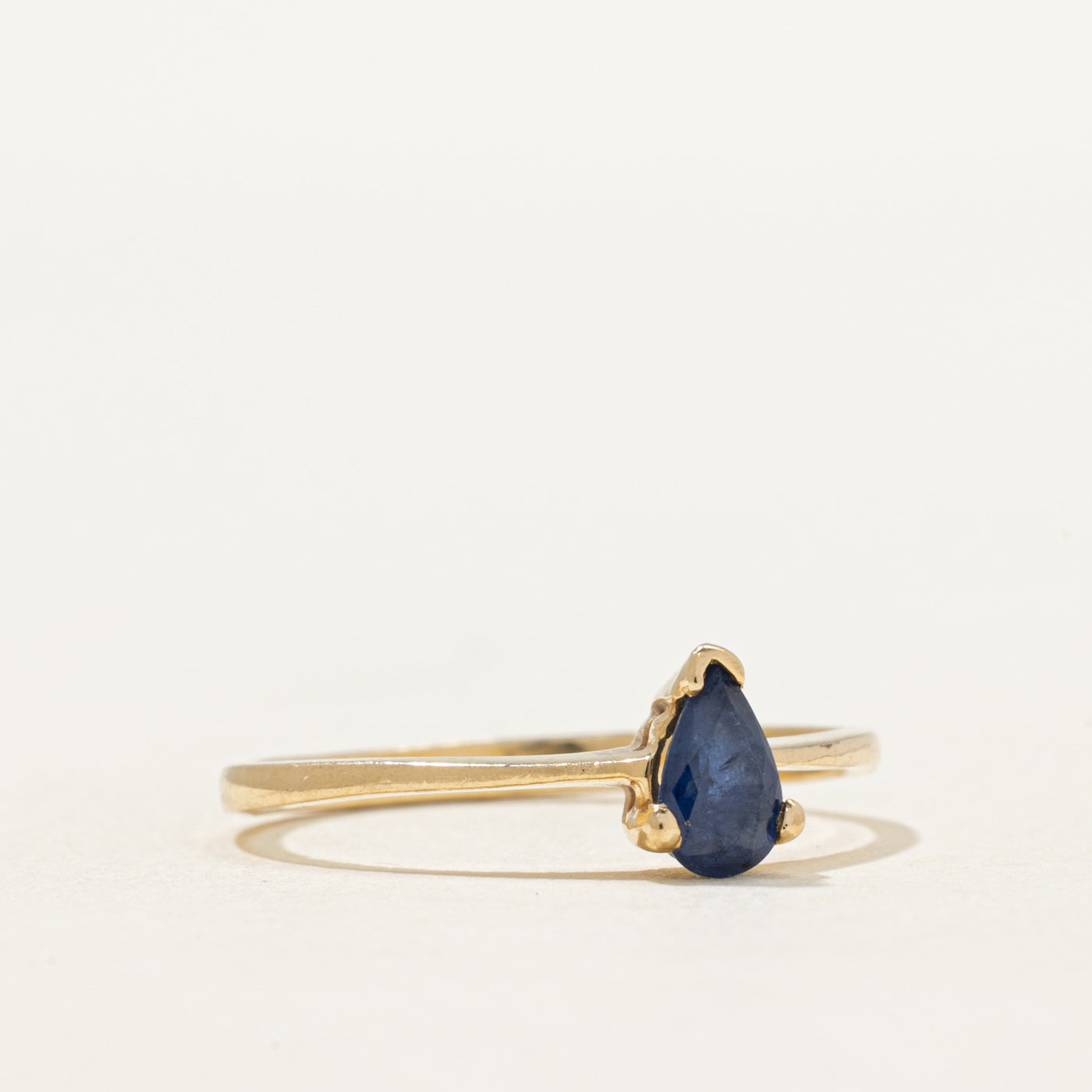Bague saphir taille poire | 0,46 ct | Taille 7