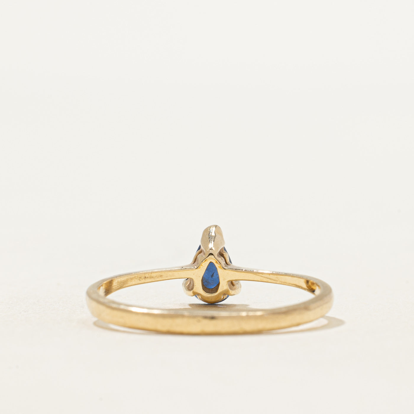 Bague saphir taille poire | 0,46 ct | Taille 7