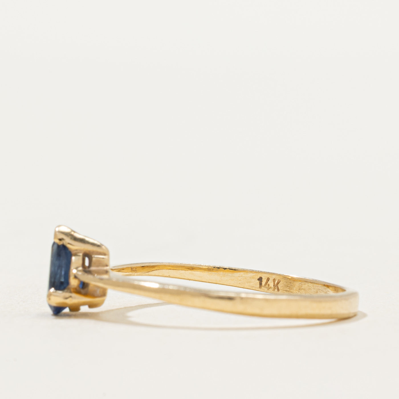 Bague saphir taille poire | 0,46 ct | Taille 7