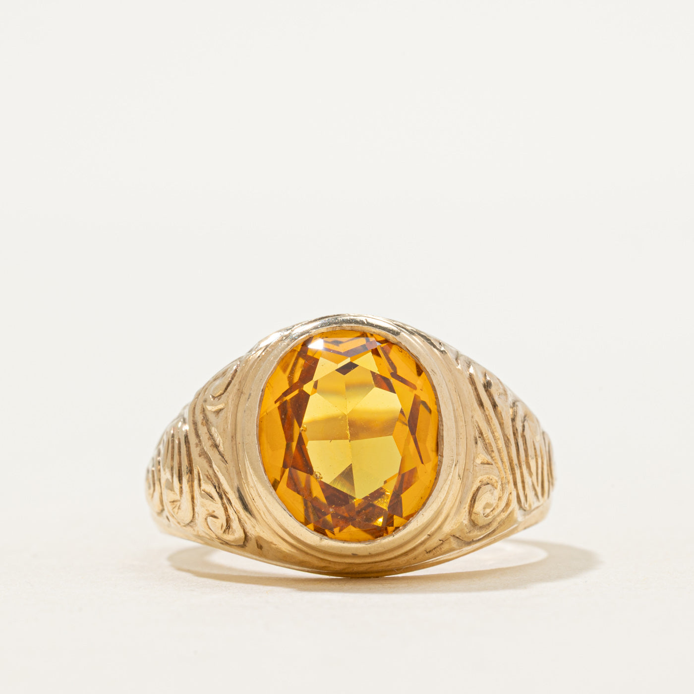 Synthetic Yellow Sapphire Cocktail Ring | 5.80ct | SZ 9.75