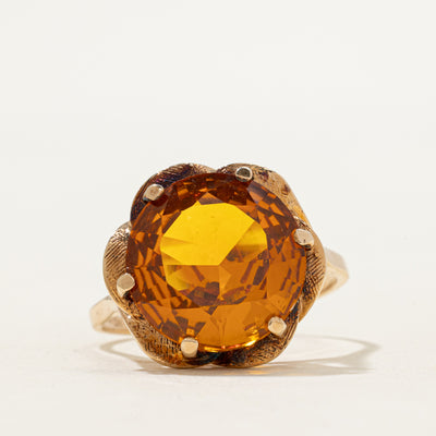 Synthetic Yellow Sapphire Cocktail Ring | 10.00ct | SZ 8.75