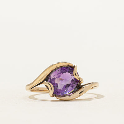 Solitaire Amethyst Bypass Ring | 1.25ct | SZ 3.25