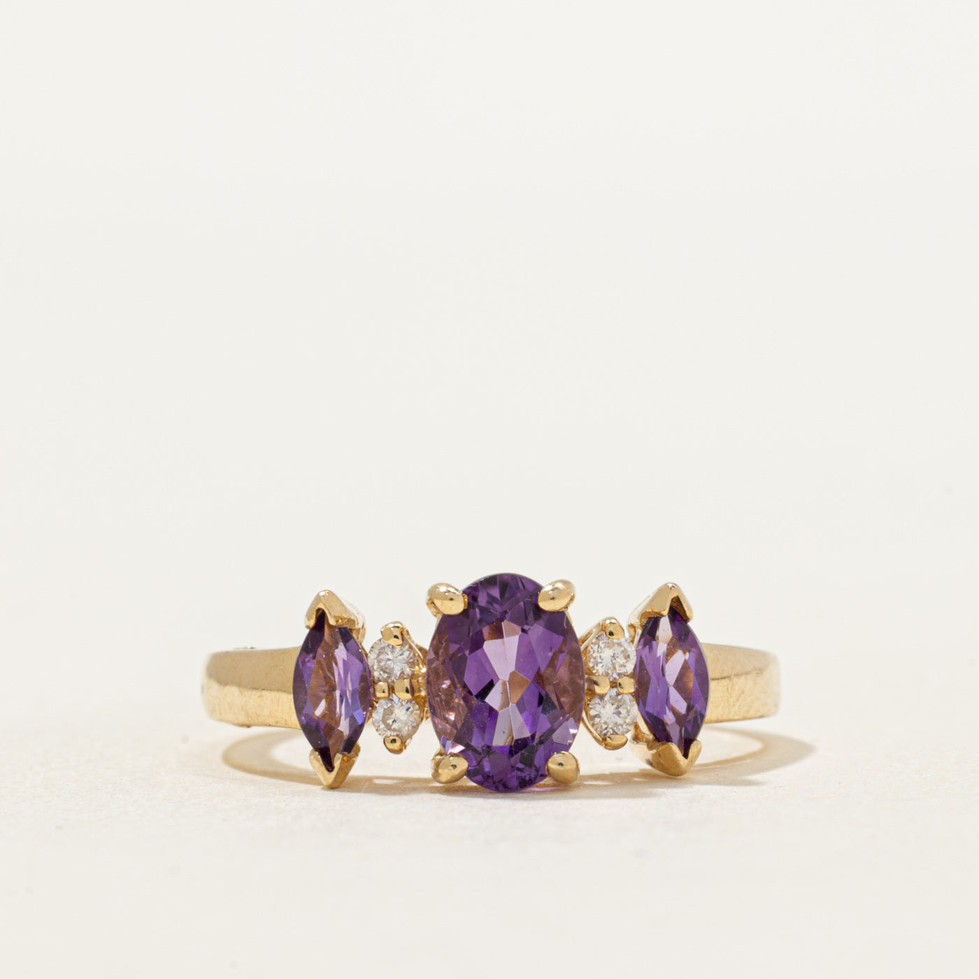 Amethyst & Diamond Ring | 0.74ctw, 0.04ctw | SZ 5.75
