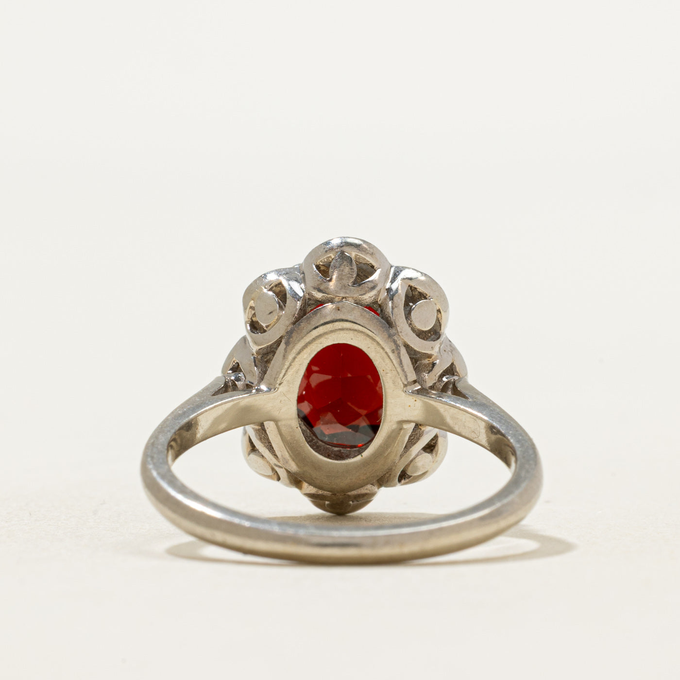 'Birks' Garnet & Diamond Cocktail Ring | 3.14ct, 0.04ctw | SZ 6.25