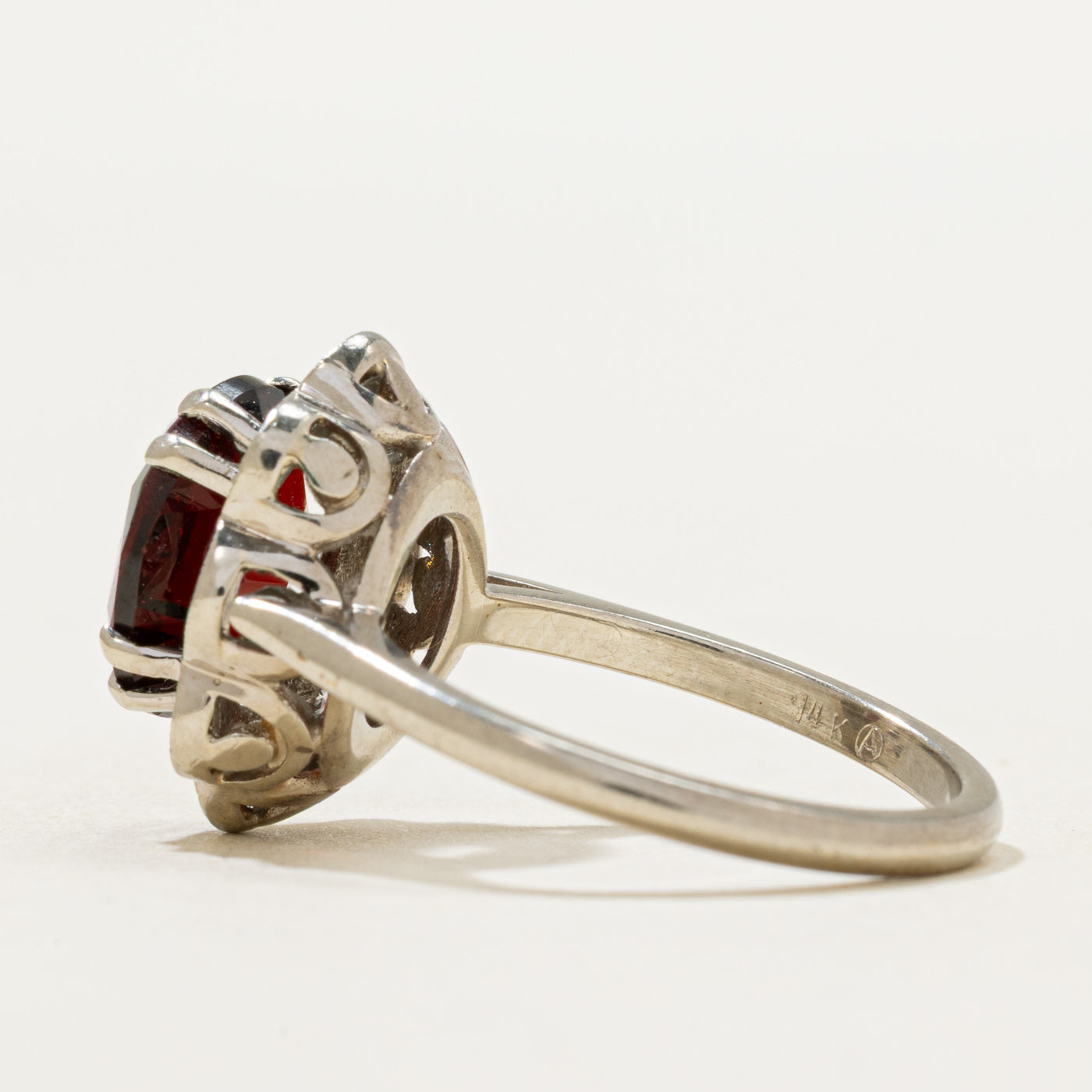 'Birks' Garnet & Diamond Cocktail Ring | 3.14ct, 0.04ctw | SZ 6.25