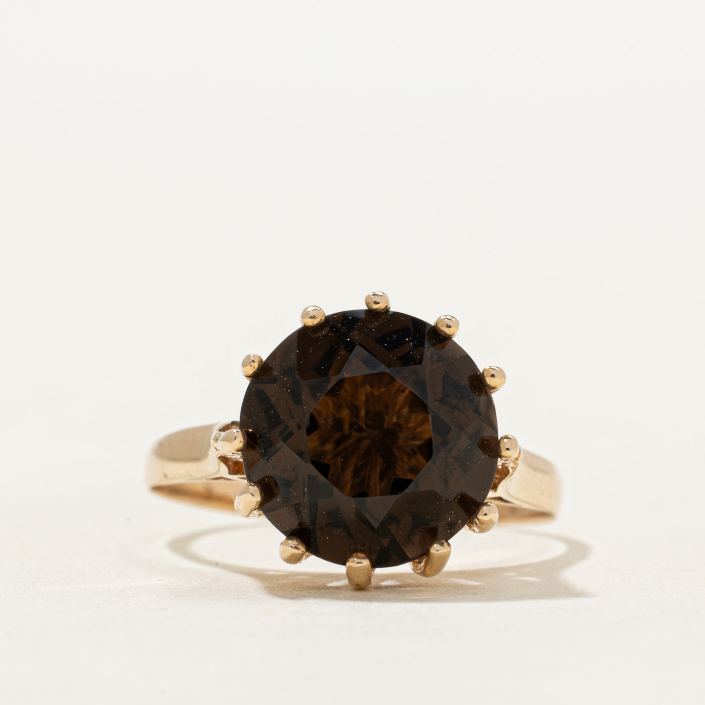 1975 Birmingham Smoky Quartz Cocktail Ring | 3.60ct | SZ 6.5