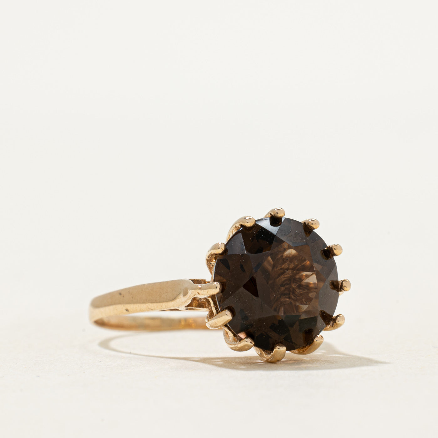 1975 Birmingham Smoky Quartz Cocktail Ring | 3.60ct | SZ 6.5