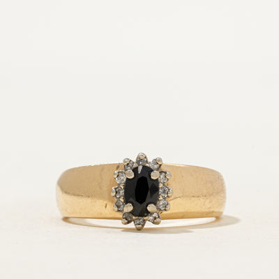 Sapphire & Diamond Petal Ring | 0.55ct, 0.12ctw | SZ 7.5