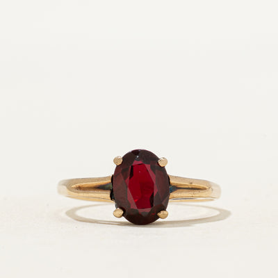 Oval Cut Synthetic Ruby Ring | 1.30ct | SZ 6.75