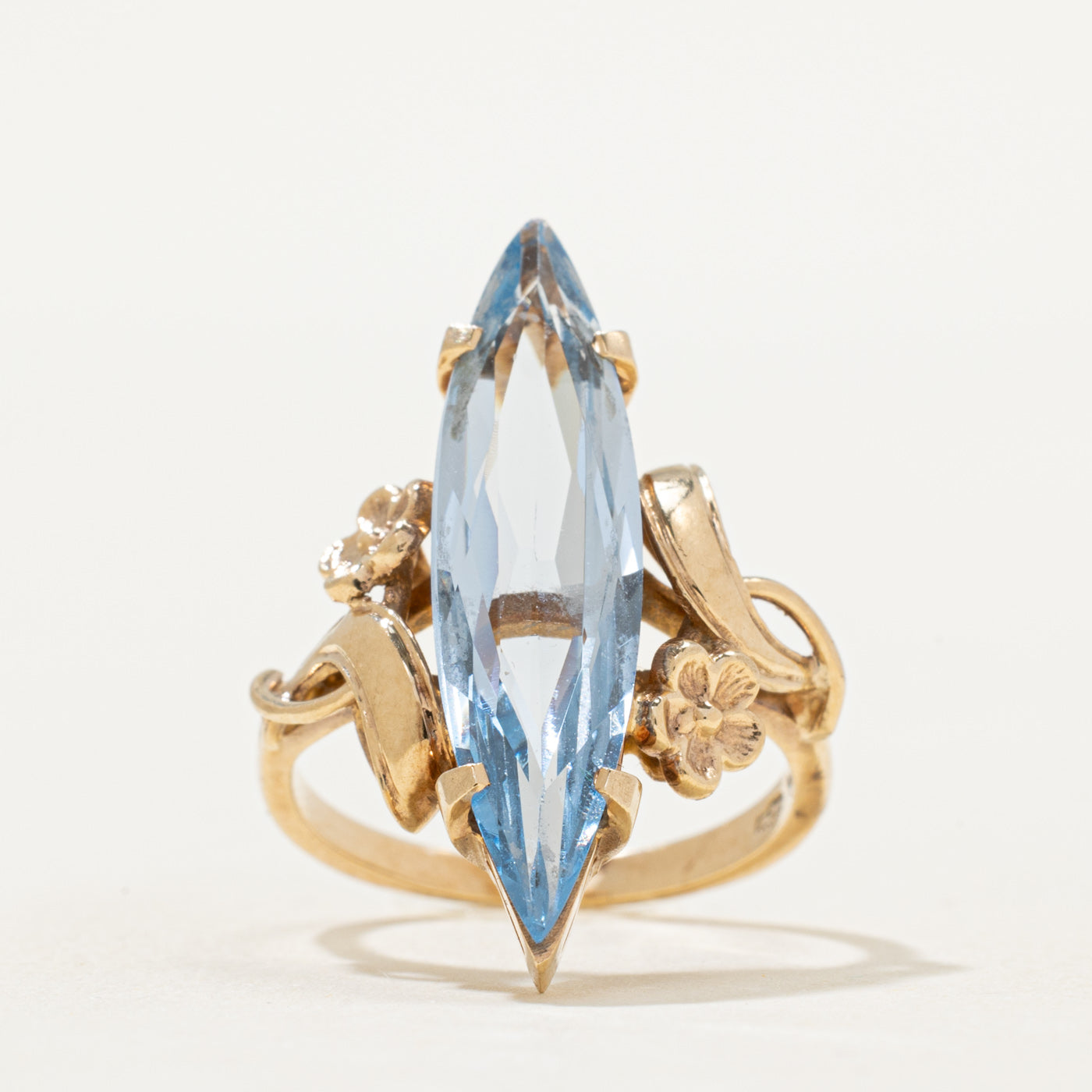Synthetic Spinel Navette Ring | 3.50ct | SZ 4.25