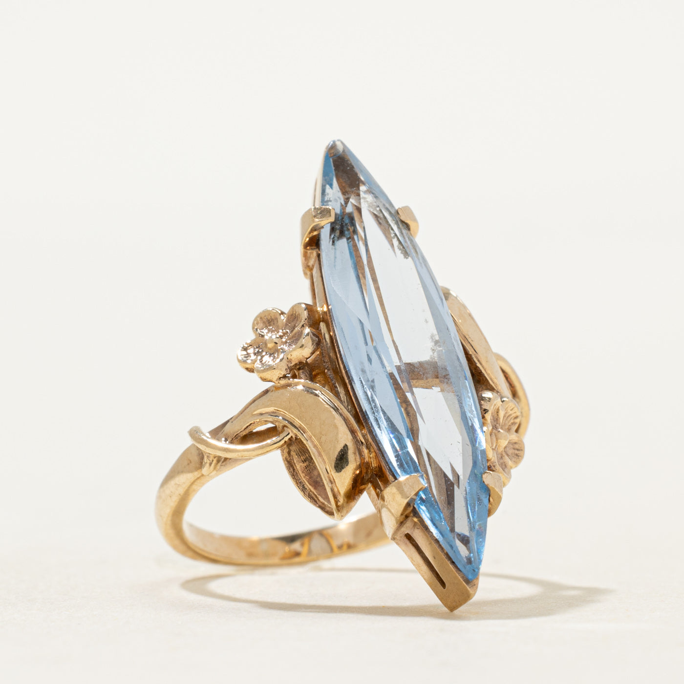 Synthetic Spinel Navette Ring | 3.50ct | SZ 4.25