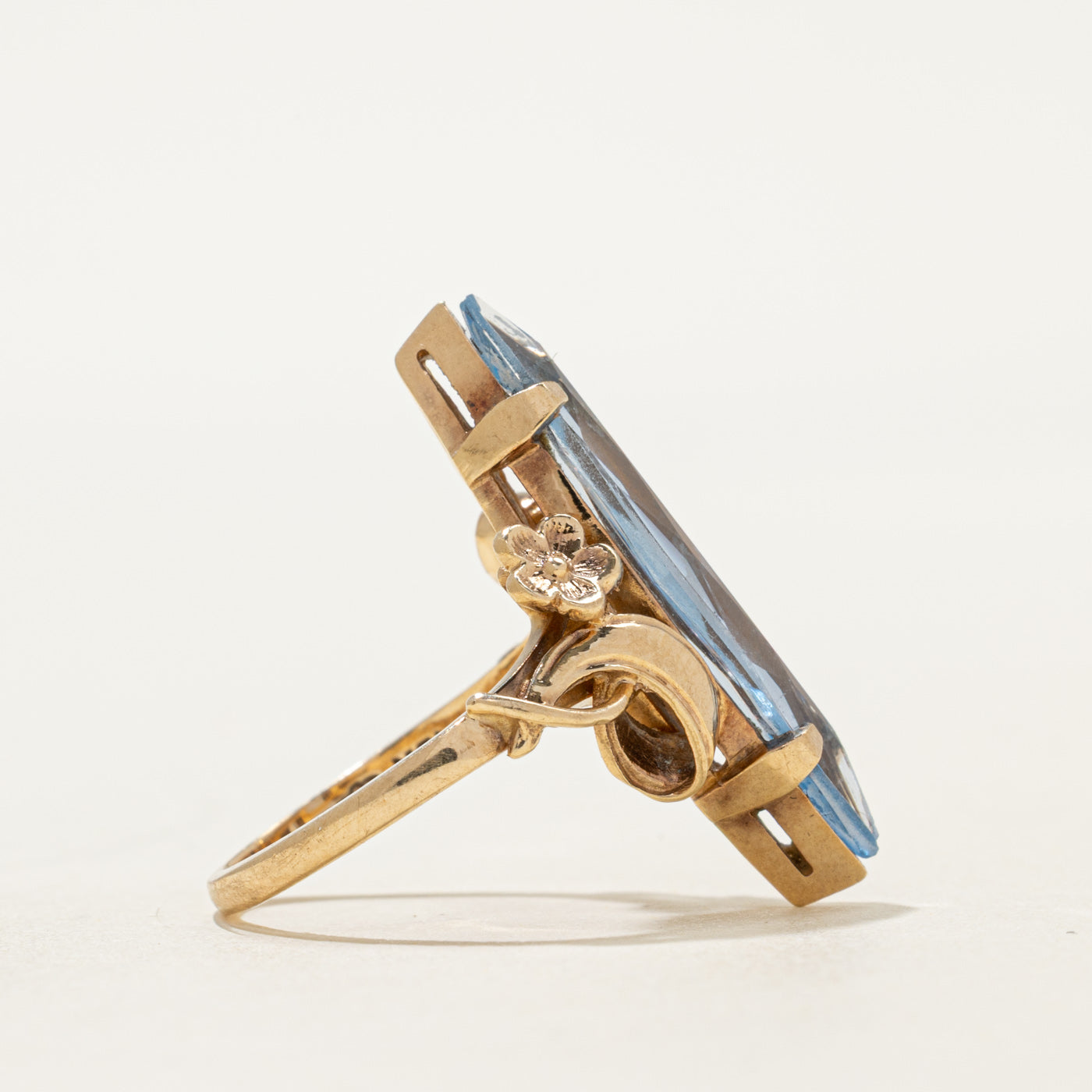 Synthetic Spinel Navette Ring | 3.50ct | SZ 4.25