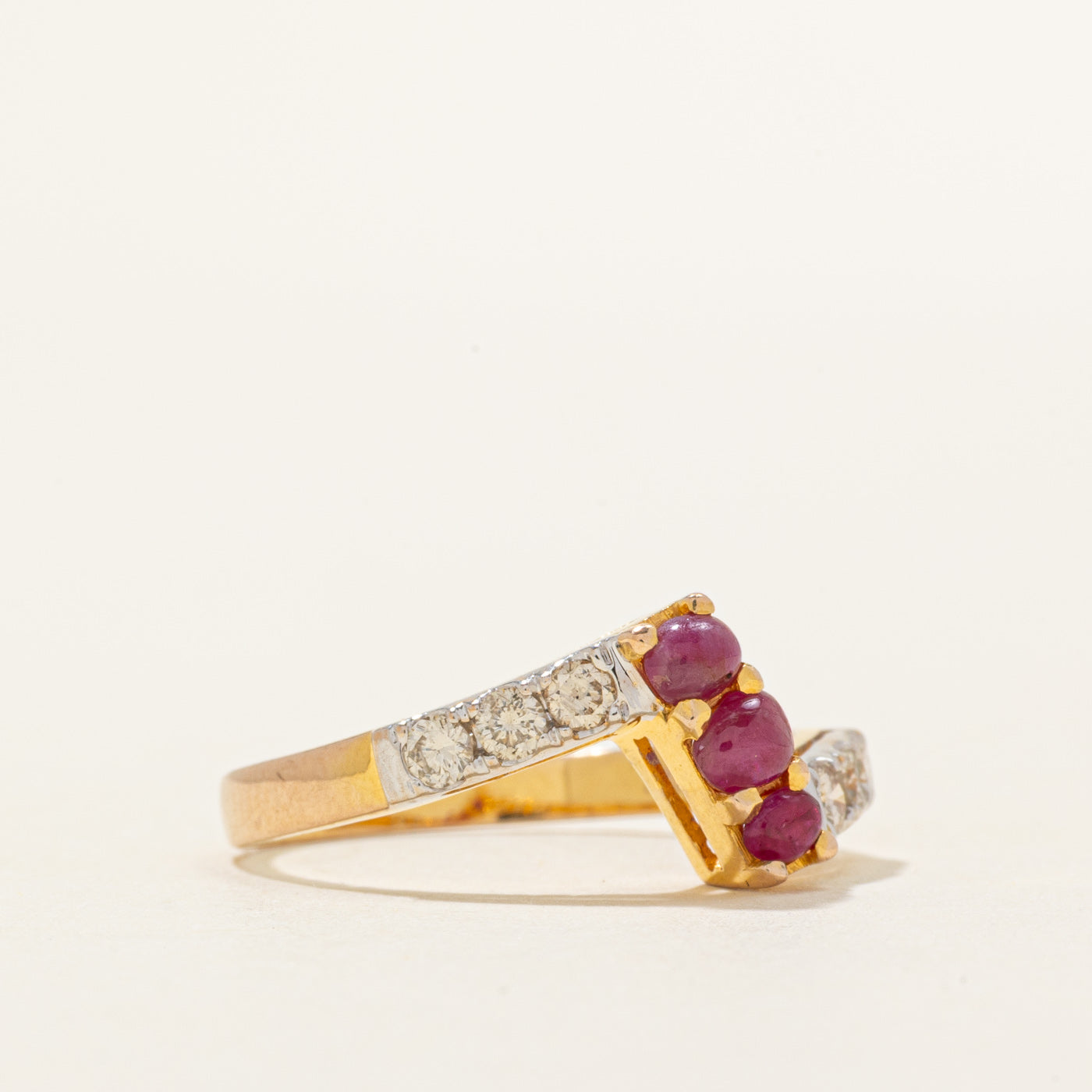 Ruby & Diamond Zig Zag Ring | 0.36ctw, 0.24ctw | SZ 7.5