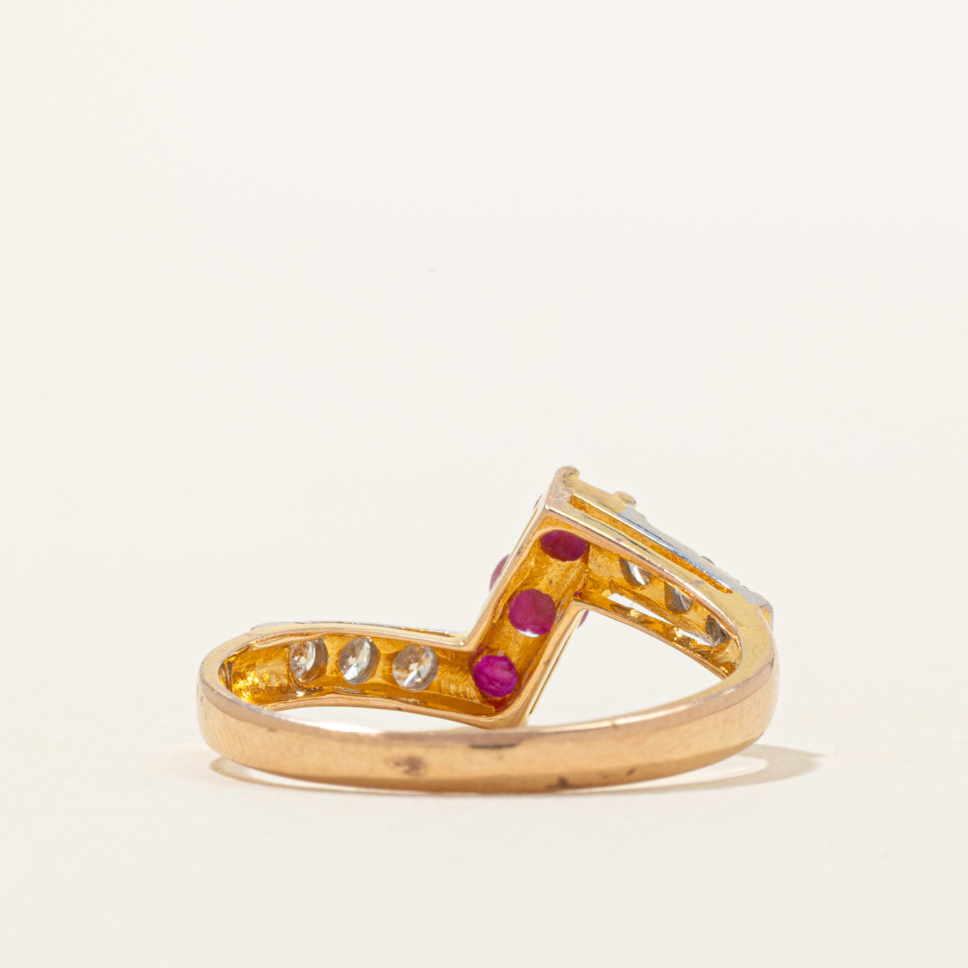 Ruby & Diamond Zig Zag Ring | 0.36ctw, 0.24ctw | SZ 7.5