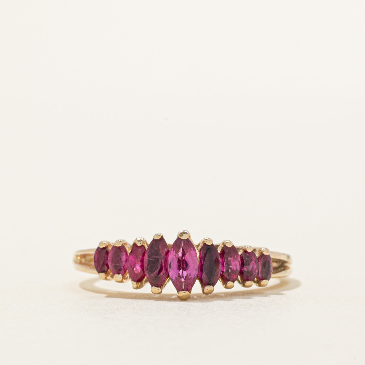 Tiered Marquise Cut Ruby Ring | 1.00ctw | SZ 8