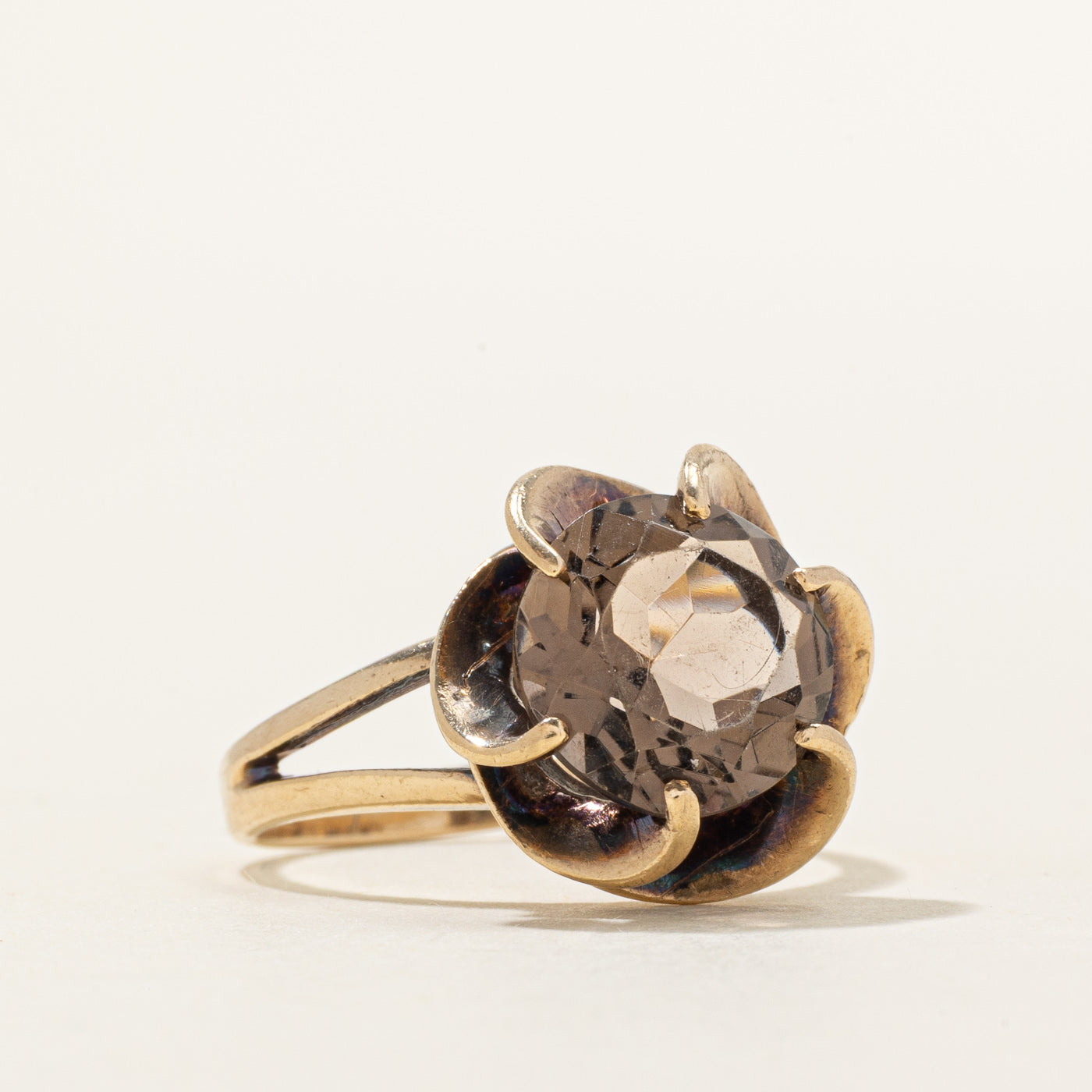 Smoky Quartz Openwork Cocktail Ring | 3.50ct | SZ 7
