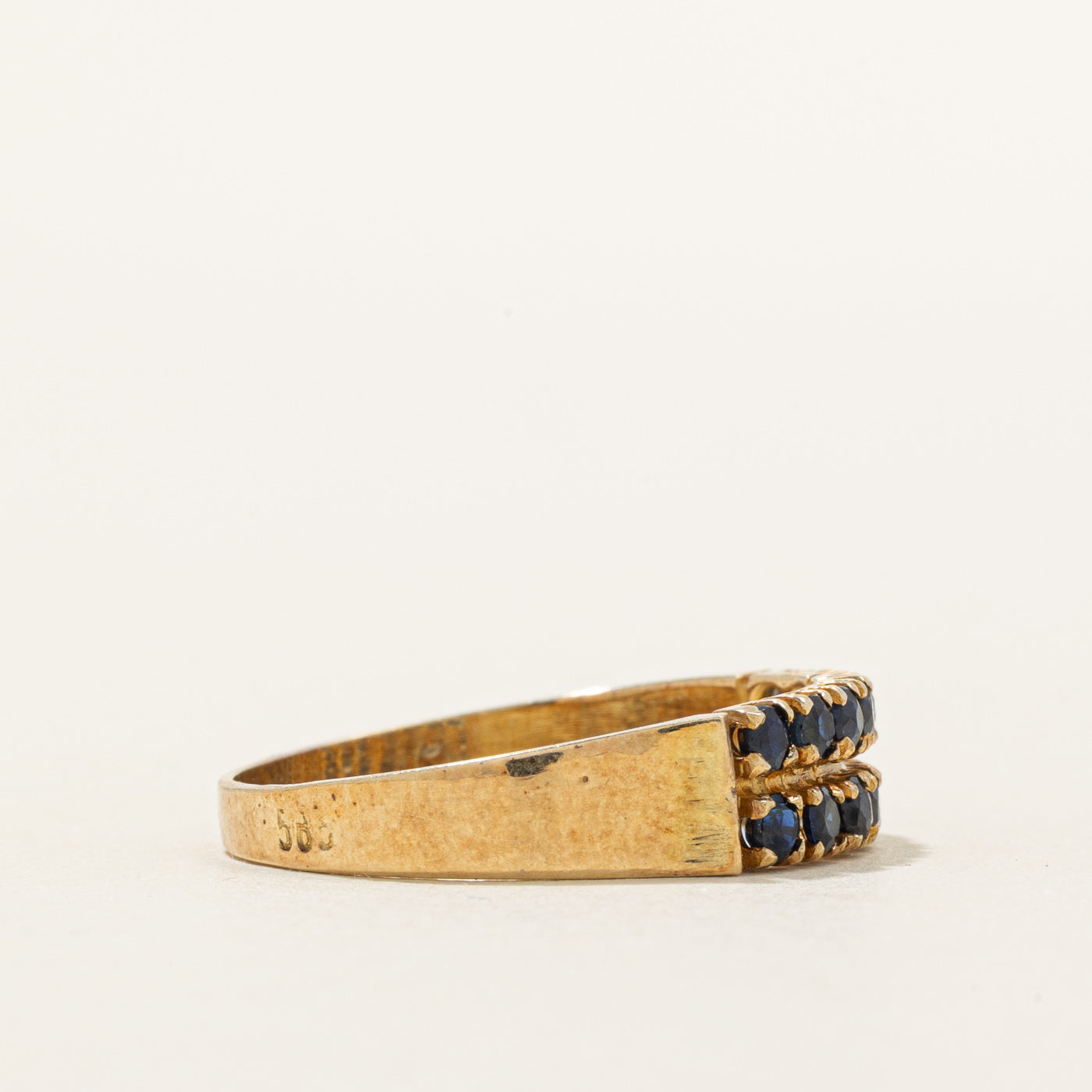 Double Row Sapphire Ring | 0.52ctw | SZ 8.25