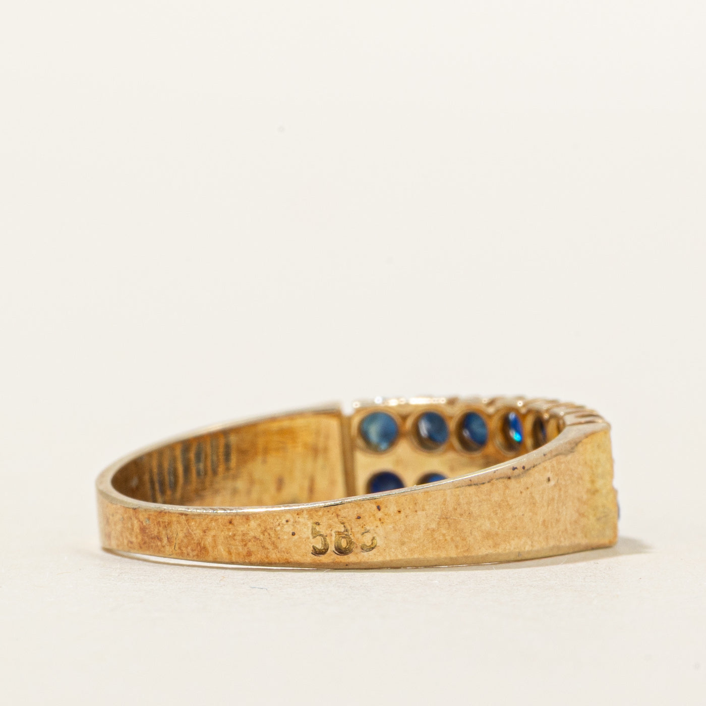 Double Row Sapphire Ring | 0.52ctw | SZ 8.25