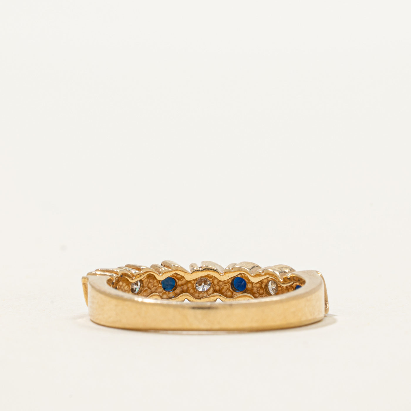 Semi-Eternity Sapphire & Diamond Ring | 0.30ctw, 0.18ctw | SZ 5.75